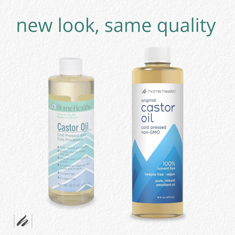 Home Health Original Castor Oil - 16 Fl Oz - Promotes Healthy Hair & Skin, Natural Skin Moisturizer - Pure, Cold Pressed, Non-Gmo, Hexane-Free, Solvent-Free, Paraben-Free, Vegan