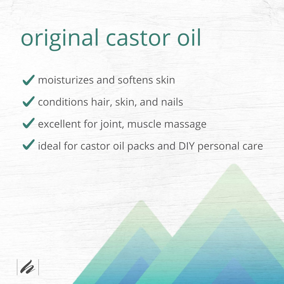 Home Health Original Castor Oil - 16 Fl Oz - Promotes Healthy Hair & Skin, Natural Skin Moisturizer - Pure, Cold Pressed, Non-Gmo, Hexane-Free, Solvent-Free, Paraben-Free, Vegan