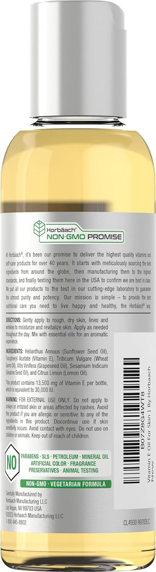Horbã£Â¤Ach Vitamin E Oil For Skin 30,000 Iu | 4 Fl Oz | 100% Pure Oils | Moisturizing Oil | Non-Gmo, Vegetarian | Lemon Scented Horbã£Â¤Ach Vitamin E Oil For Skin 30,000 Iu | 4 Fl Oz | 100% Pure Oils | Moisturizing Oil | Non-Gmo, Vegetarian | Lemon Scented