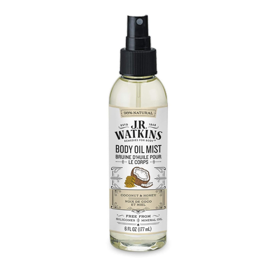 J.R. Watkins Sleep Body Oil Mist, Hydrates Skin And Encourages Restful Sleep, Natural Monoi & Sandalwood, 4.8 Oz