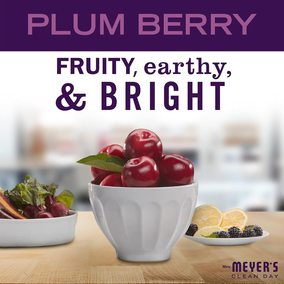 Mrs. Meyer'S Clean Day Body Lotion For Dry Skin, Non-Greasy Moisturizer Made With Essential Oils, Plum Berry, 16 Fl. Oz - Pack Of 3