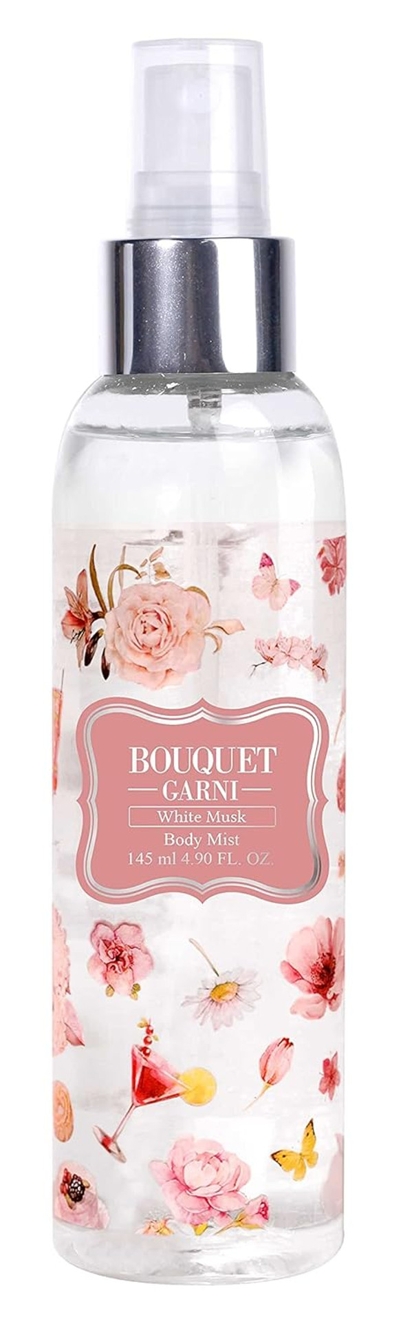 Bouquet Garni Body Mist White Musk Fragrance - Long-Lasting Moisture & Fragrance, Mist For Women, Low Irritation (Containing Vitamin E, Citrus Acid) - 4.9 Oz