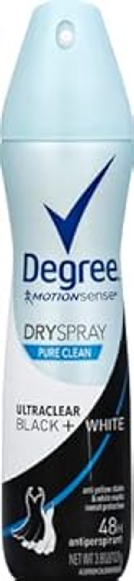 Degree Ultraclear Antiperspirant Dry Spray Protects From Deodorant Stains Pure Clean Deodorant For Women 3.8 Oz
