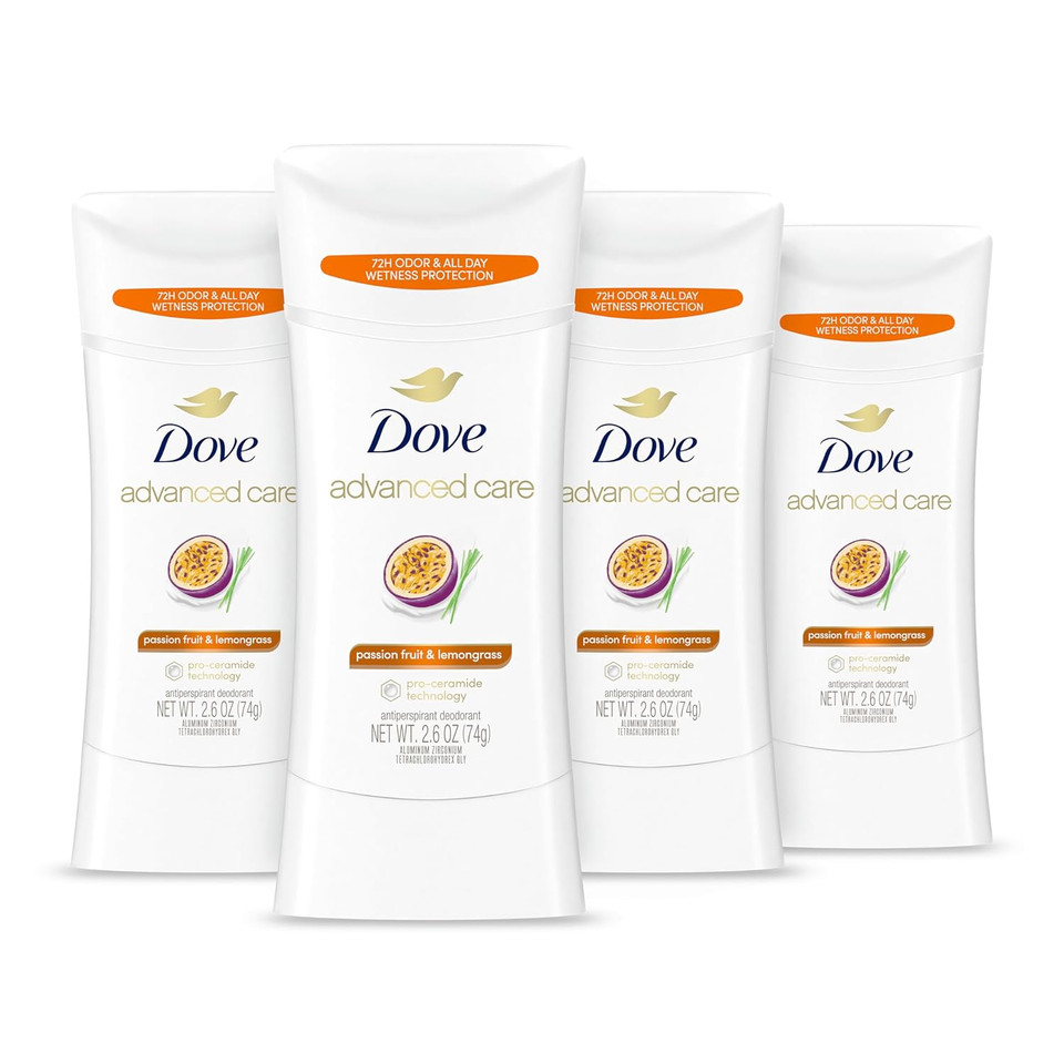 Dove Advanced Care Antiperspirant Deodorant Stick Rejuvenate 4 Count To Help Skin Barrier Repair After Shaving By Boosting Skin'S Ceramide Levels 72-Hour Odor Control For Soft Underarms 2.6 Oz