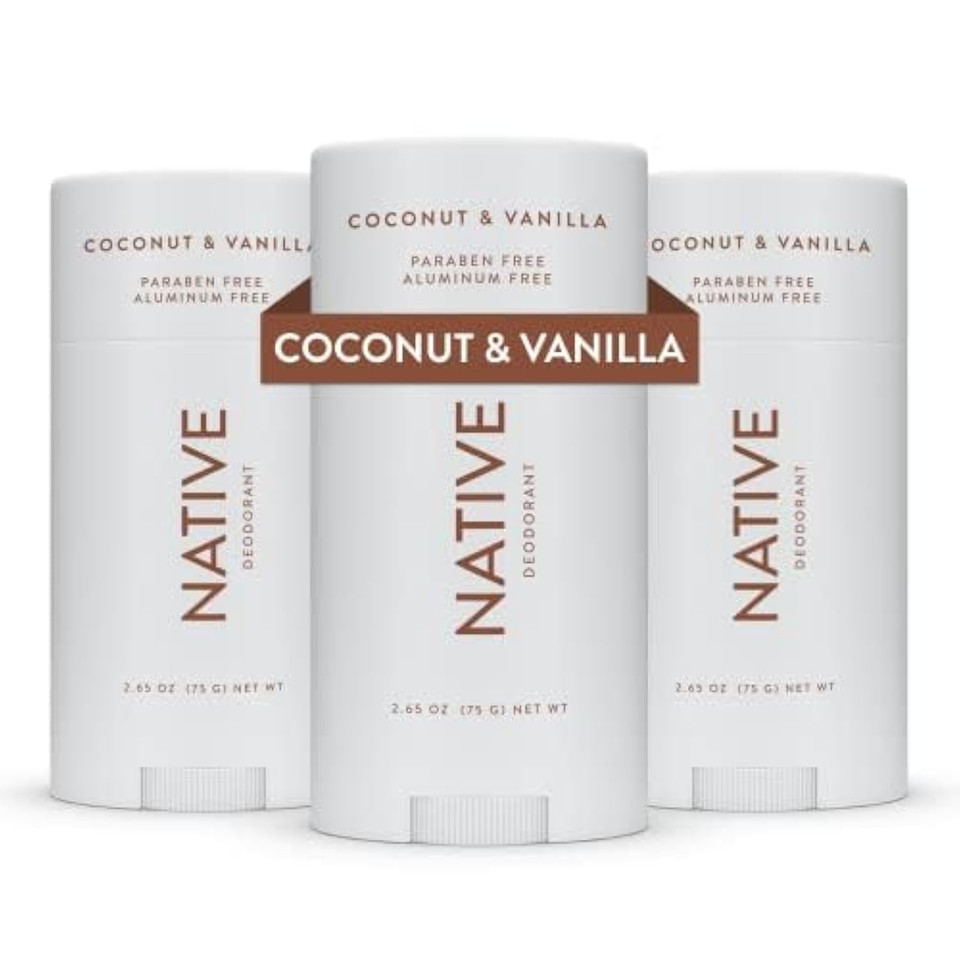 Native Deodorant Contains Naturally Derived Ingredients, 72 Hour Odor Control | Deodorant For Women And Men, Aluminum Free With Baking Soda, Coconut Oil And Shea Butter | Coconut & Vanilla, 3-Pack Native Deodorant Contains Naturally Derived Ingredients, 72 Hour Odor Control | Deodorant For Women And Men, Aluminum Free With Baking Soda, Coconut Oil And Shea Butter | Coconut & Vanilla, 3-Pack