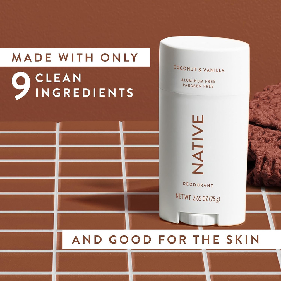 Native Deodorant Contains Naturally Derived Ingredients, 72 Hour Odor Control | Deodorant For Women And Men, Aluminum Free With Baking Soda, Coconut Oil And Shea Butter | Coconut & Vanilla Native Deodorant Contains Naturally Derived Ingredients, 72 Hour Odor Control | Deodorant For Women And Men, Aluminum Free With Baking Soda, Coconut Oil And Shea Butter | Coconut & Vanilla