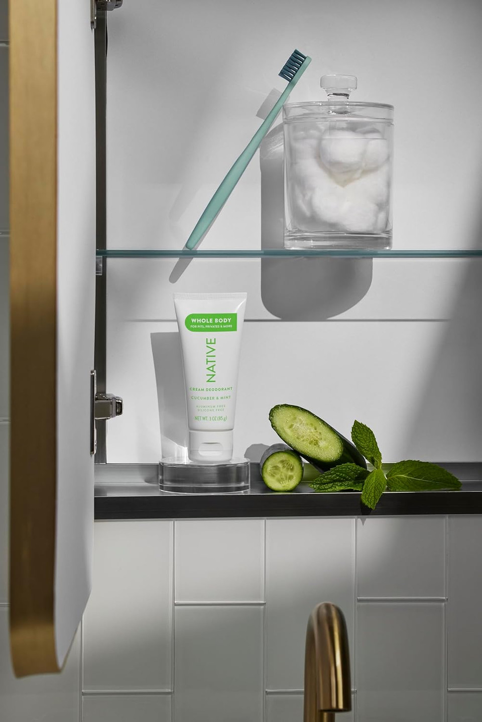 Native Whole Body Deodorant Cream Contains Naturally Derived Ingredients, Deodorant For Women & Men | 72 Hour Odor Protection, Aluminum Free With Coconut Oil And Shea Butter | Cucumber & Mint