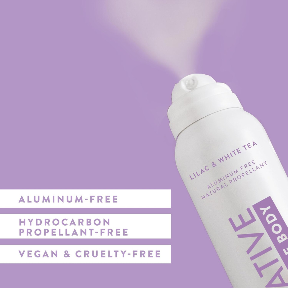 Native Whole Body Deodorant Spray Contains Naturally Derived Ingredients, Deodorant For Women & Men | 72 Hour Odor Protection, Aluminum Free With Coconut Oil And Shea Butter | Lilac & White Tea