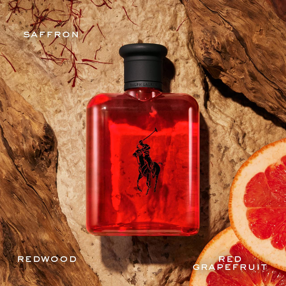 Ralph Lauren - Polo Red - Eau De Toilette - Men'S Cologne - Woody & Spicy - With Grapefruit, Saffron, And Redwood - Medium Intensity