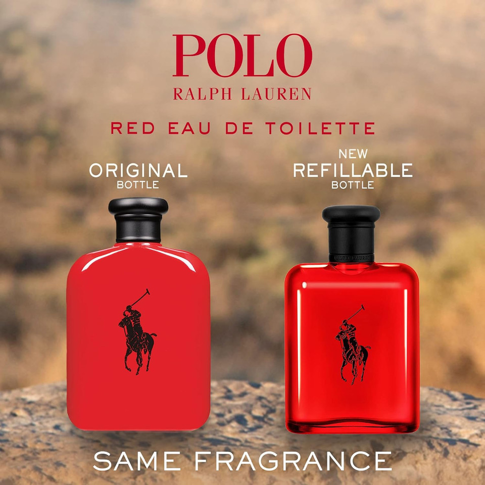 Ralph Lauren - Polo Red - Eau De Toilette - Men'S Cologne - Woody & Spicy - With Grapefruit, Saffron, And Redwood - Medium Intensity