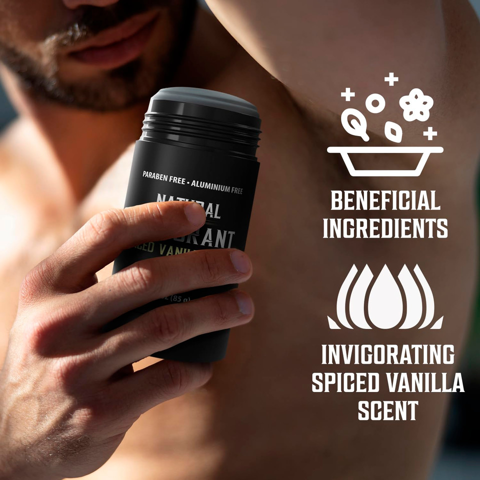 Viking Revolution Spiced Vanilla Deodorant For Men - Natural Deodorant For Men Charcoal Deodorant Men With Shea Butter, Coconut Oil, Baking Soda, Beeswax - Mens Deodorant Aluminum Free (3Oz) Viking Revolution Spiced Vanilla Deodorant For Men - Natural Deodorant For Men Charcoal Deodorant Men With Shea Butter, Coconut Oil, Baking Soda, Beeswax - Mens Deodorant Aluminum Free (3Oz)