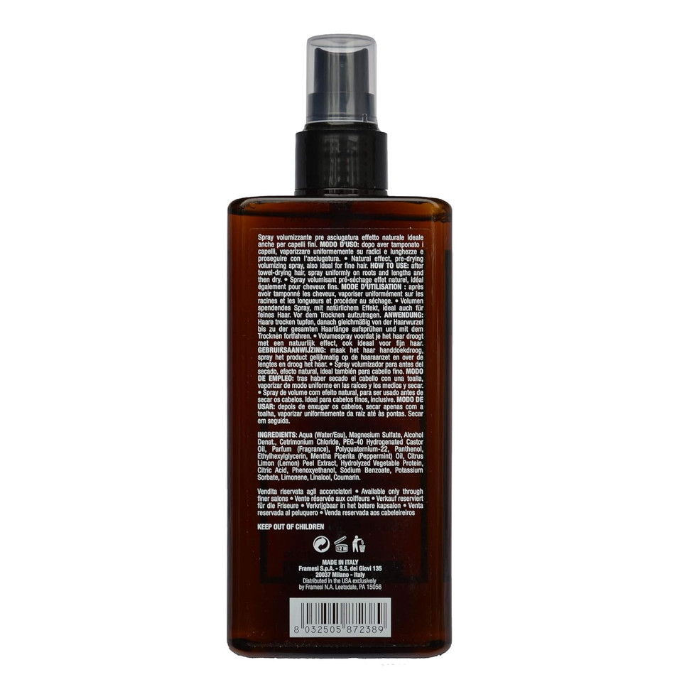 Framesi Barber Gen Volumizing Lotion, Men'S Volumizing Hair Spray