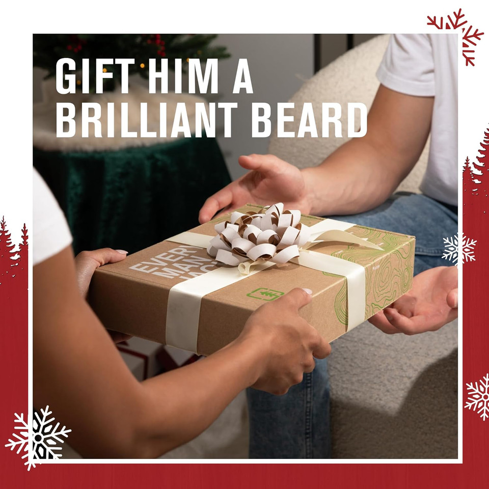 Every Man Jack Mens Aged Bourbon Beard Set - Five Full-Sized Grooming Essentials For A Complete Routine - Beard + Face Wash, Beard + Face Lotion, Hydrating Beard Oil, Beard Butter, And Beard Comb