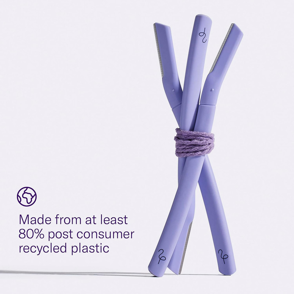 Flamingo Disposable Dermaplane Razors, 4 Single Blade Facial Razors For Women