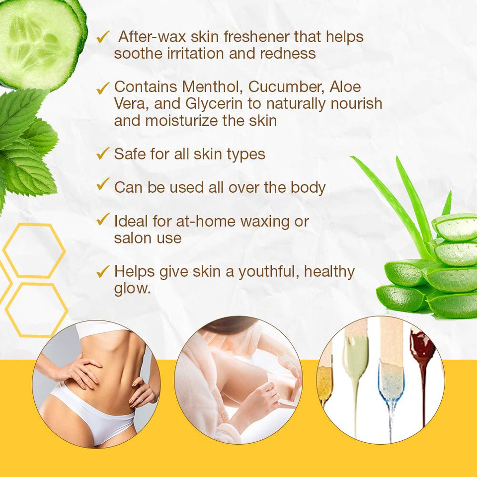 Gigi Post Wax Cooling Gel, Skin Freshener, After-Wax Skin Care, 16. Fl. Oz