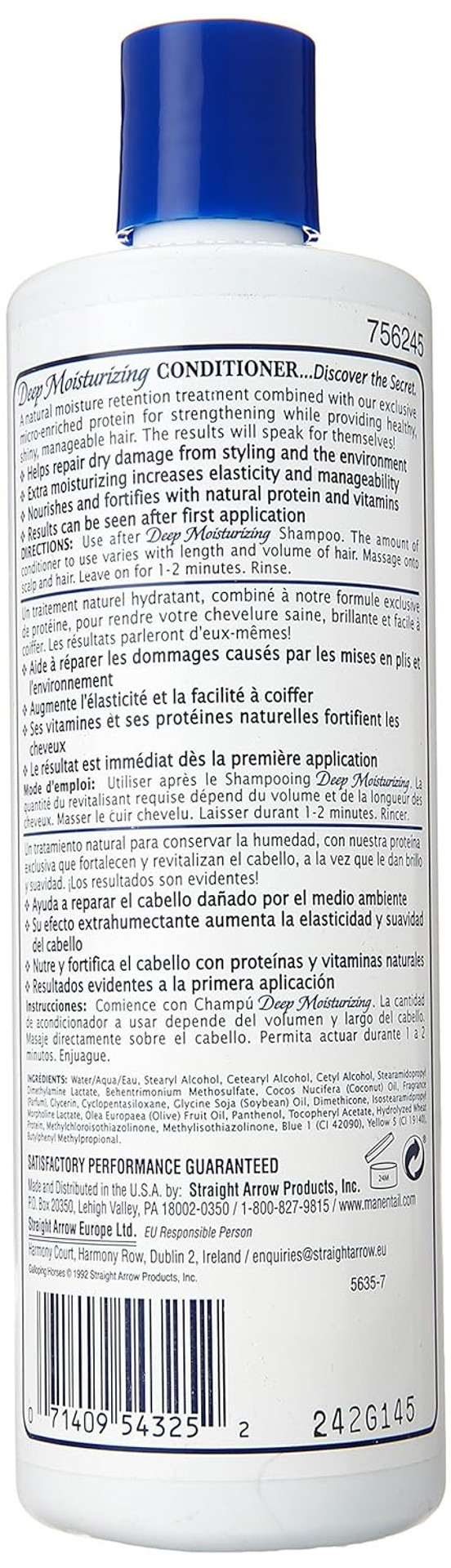 Mane'N Tail Deep Moisturizing Conditioner For Dry, Damaged Hair 12 Oz