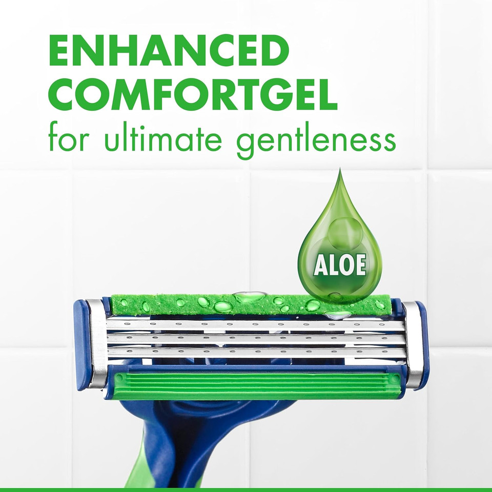 Gillette Sensor3 Sensitive Men'S Disposable Razor, 12 Razors