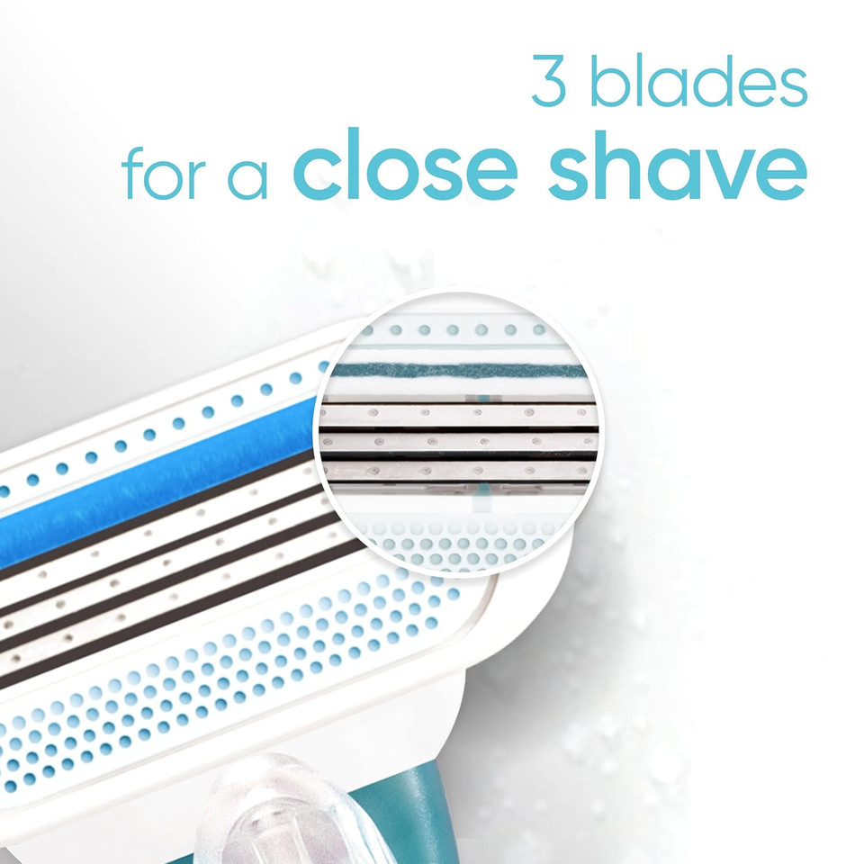 Gillette Venus Women'S Original 3 Blade Razor Refills, 4 Count (Packaging May Vary)