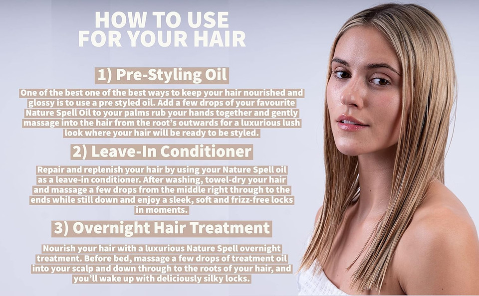 Nature Spell Vitamin E Treatment Oil For Hair & Body 150Ml / 5.07 Fl Oz - Promotes Hair Growth And Repair Damaged Hair