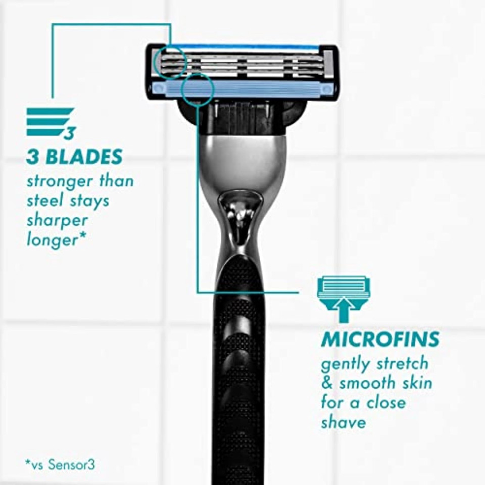 Gillette Mach3 Razor Refills For Men, 10 Razor Blade Refills