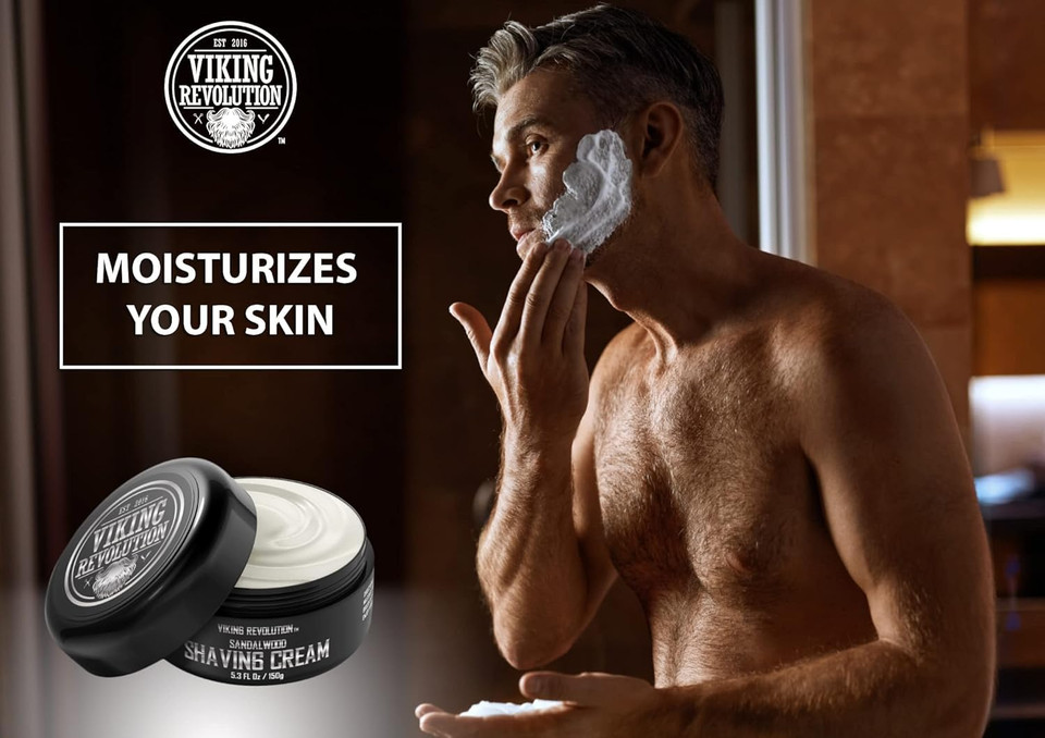 Luxury Shaving Cream For Men- Sandalwood Scent - Soft, Smooth & Silky Shaving Soap - Rich Lather For The Smoothest Shave - 5.3Oz