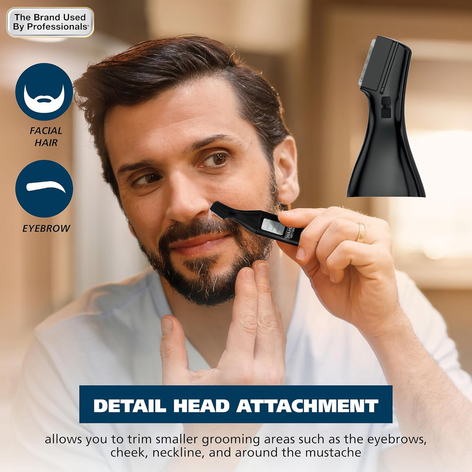 Wahl Battery Nose, Ear, & Eyebrow Wet/Dry Personal Nose Hair Trimmer For Men And Women - Model 5567-2701