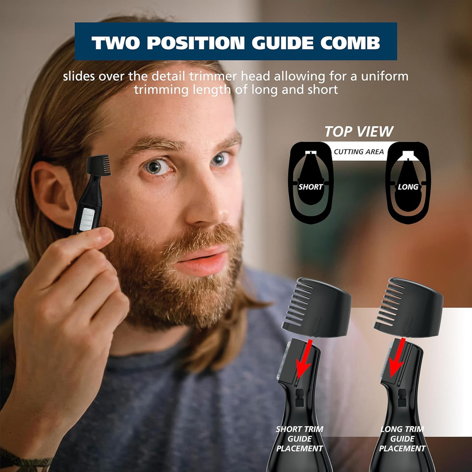Wahl Battery Nose, Ear, & Eyebrow Wet/Dry Personal Nose Hair Trimmer For Men And Women - Model 5567-2701