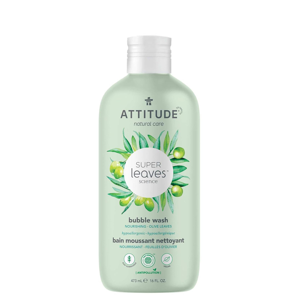 Attitude Bubble Bath, Ewg Verified, Plant And Mineral-Based, Dermatologically Tested, Vegan Body Care Products, Olive Leaves, 16 Fl Oz Attitude Bubble Bath, Ewg Verified, Plant And Mineral-Based, Dermatologically Tested, Vegan Body Care Products, Olive Leaves, 16 Fl Oz