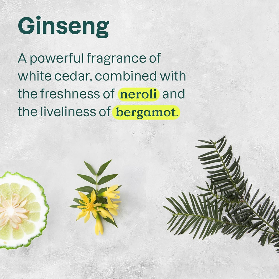 Attitude 2In1 Shampoo And Body Wash, Ewg Verified, Plant And Mineral-Based, Vegan Personal Care Products, Ginseng And Grapeseed Oil, 16 Fl Oz (Pack Of 6)