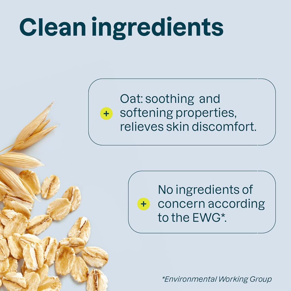 Attitude Body Wash For Sensitive Skin, Ewg Verified Shower Gel, Soothing Oat, Dermatologically Tested, Plant And Mineral-Based, Vegan Personal Care, Unscented, Bulk Refill, 67.6 Fl Oz