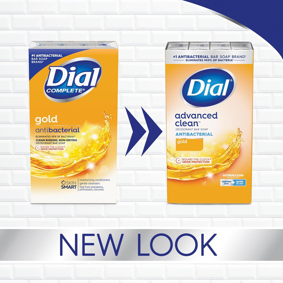 Dial Antibacterial Bar Soap, Gold, 8 Count (Pack Of 4)