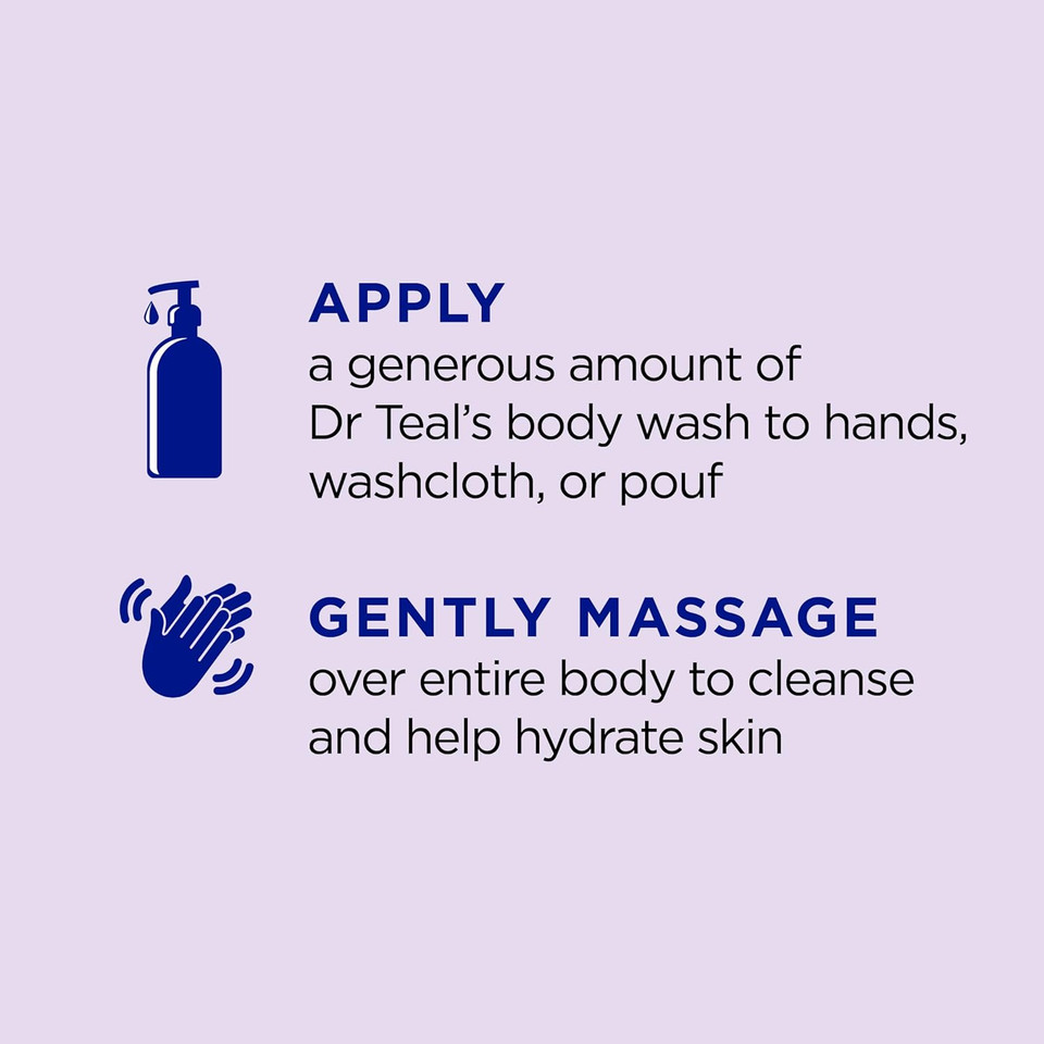 Dr Teal'S Body Wash With Pure Epsom Salt, Soothe & Sleep With Lavender, 24 Fl Oz (Pack Of 2) (Packaging May Vary)