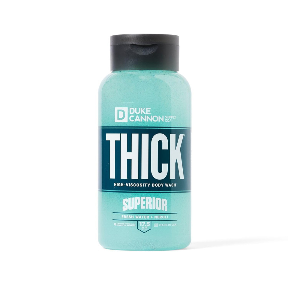 Duke Cannon Supply Co. Thick High-Viscosity Body Wash For Men Superior - Premium Ingredients, Plant-Based Thickeners, Superior Lather, Natural Exfoliate, 17.5 Fl Oz