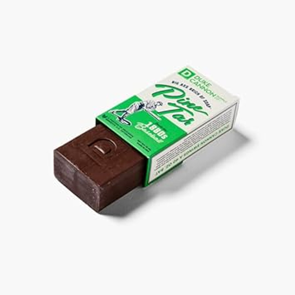 Duke Cannon Supply Co. Big Brick Of Pine Tar For Men - Superior Grade, Extra Large Men'S Bar Soap With Masculine Scents, Body Soap, All Skin Types, 10 Oz (6 Pack)