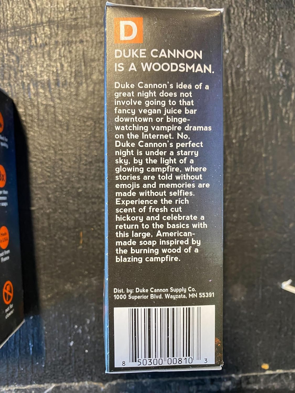 Duke Cannon Big Brick Of Soap - Campfire | 10 Oz. Triple Milled Bar | Smoky Hickory Scent | American-Made | Large Size, Superior Quality, 3 Pack