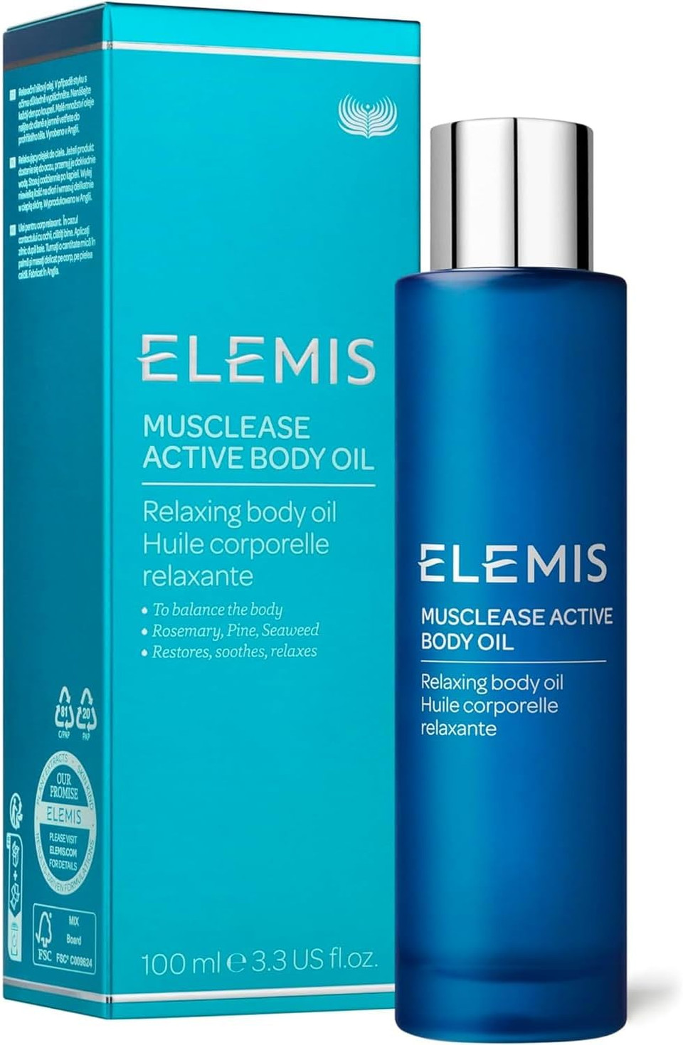 Elemis Body Oil  Fast Absorbing & Deeply Penetrates, Moisturizing Body Oil, Lightweight Relaxing Skin Oil, Body Oil For Dry Skin, Soothe Muscles, Stimulate Body, Calm The Mind