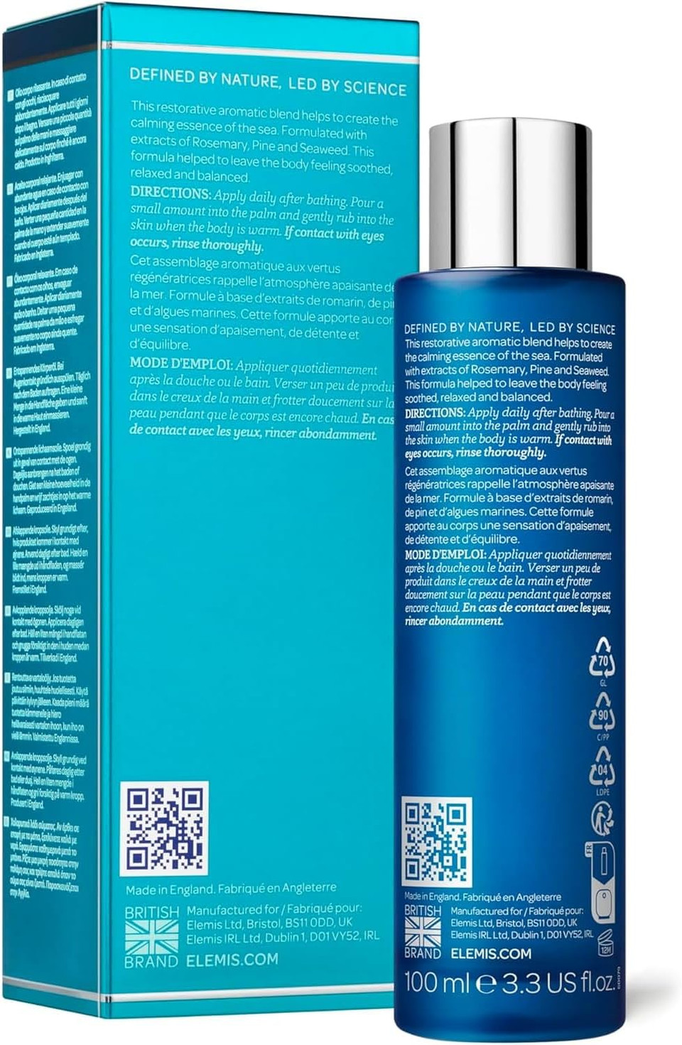 Elemis Body Oil  Fast Absorbing & Deeply Penetrates, Moisturizing Body Oil, Lightweight Relaxing Skin Oil, Body Oil For Dry Skin, Soothe Muscles, Stimulate Body, Calm The Mind