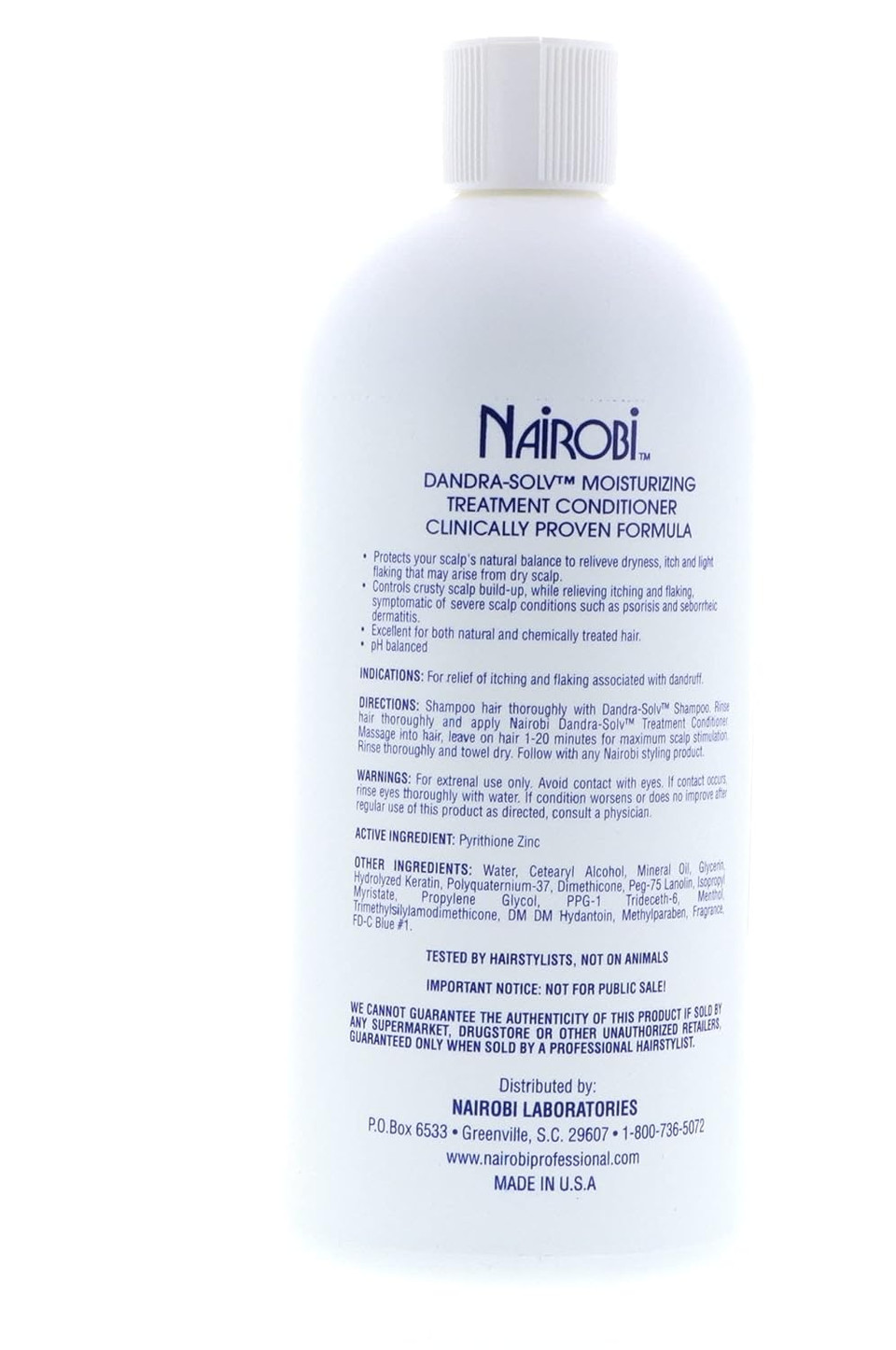 Nairobi Therapeutic Dandra-Solv Moisturizing Treatment Conditioner For Unisex, 32 Ounce By Nairobi