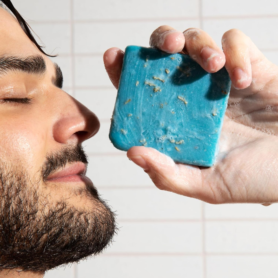 Every Man Jack Cold Plunge Mens Bar Soap - Tahoe Blue Scent With Notes Of Bergamot, Lemon, Freshwater Mist - Deeply Cleans, Hydrates With Naturally Derived Ingredients And Medium Grit - 5Oz (2 Pack)