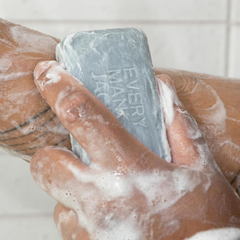 Every Man Jack Sea Minerals Citron Bar Soap For Men - 3 Pack, Naturally Derived, Zero Harmful Chemicals, Shea Butter, Aloe Vera, Glycerin, Deep Cleanse, Hydrate, Soothe Skin