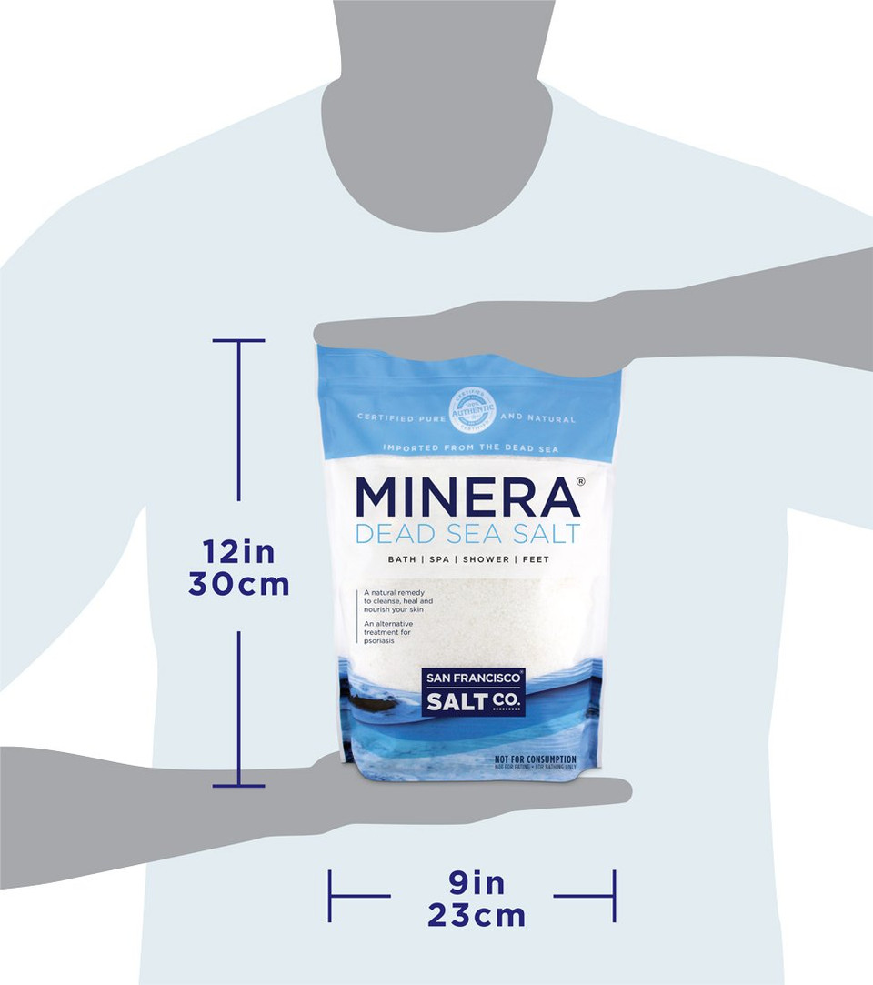 Minera Dead Sea Salt, 100% Pure & Natural, 5 Lbs Coarse Grain (0-1.7 -4Mm) Bulk Bag, Easily Dissolving Dead Sea Salts For Soaking & Bathing, Skin Nourishing Coarse Sea Salt, Unscented