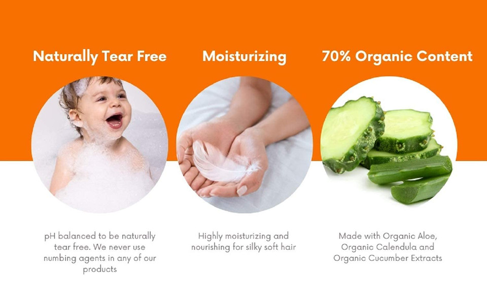 Nature'S Baby Conditioner & Detangler - Formulated For Problem And Sensitive Skin - Sulfate Free, No Artificial Fragrances And Ph Neutral - Vanilla Tangerine 8 Oz (1-Pack)8 Fl Oz (Pack Of 1)
