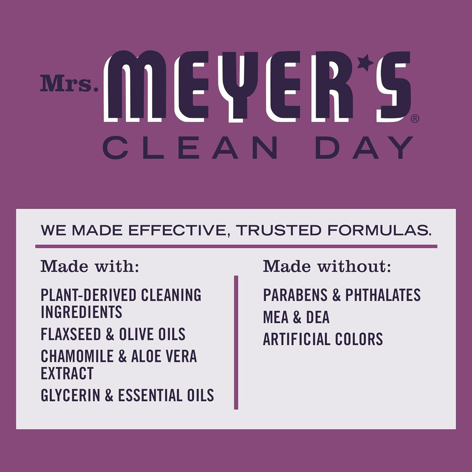 Mrs. Meyer'S Clean Day Moisturizing Body Wash For Women And Men, Biodegradable Shower Gel Formula Made With Essential Oils, Plum Berry, 16 Oz Bottle, Pack Of 3