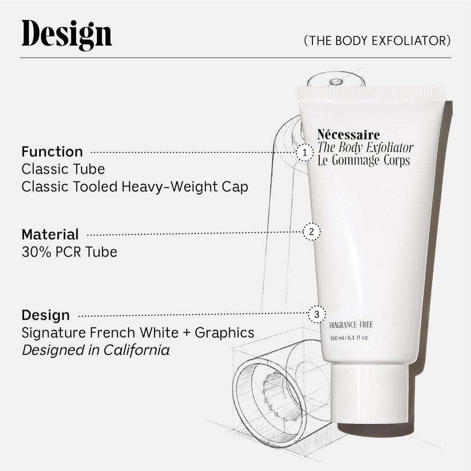 Nã£Â©Cessaire The Body Exfoliator Eucalyptus For Women & Men. Kp Bump Eraser. Body Scrub. Keratosis Pilaris Treatment With Aha + Pumice. 6.1 Fl Oz