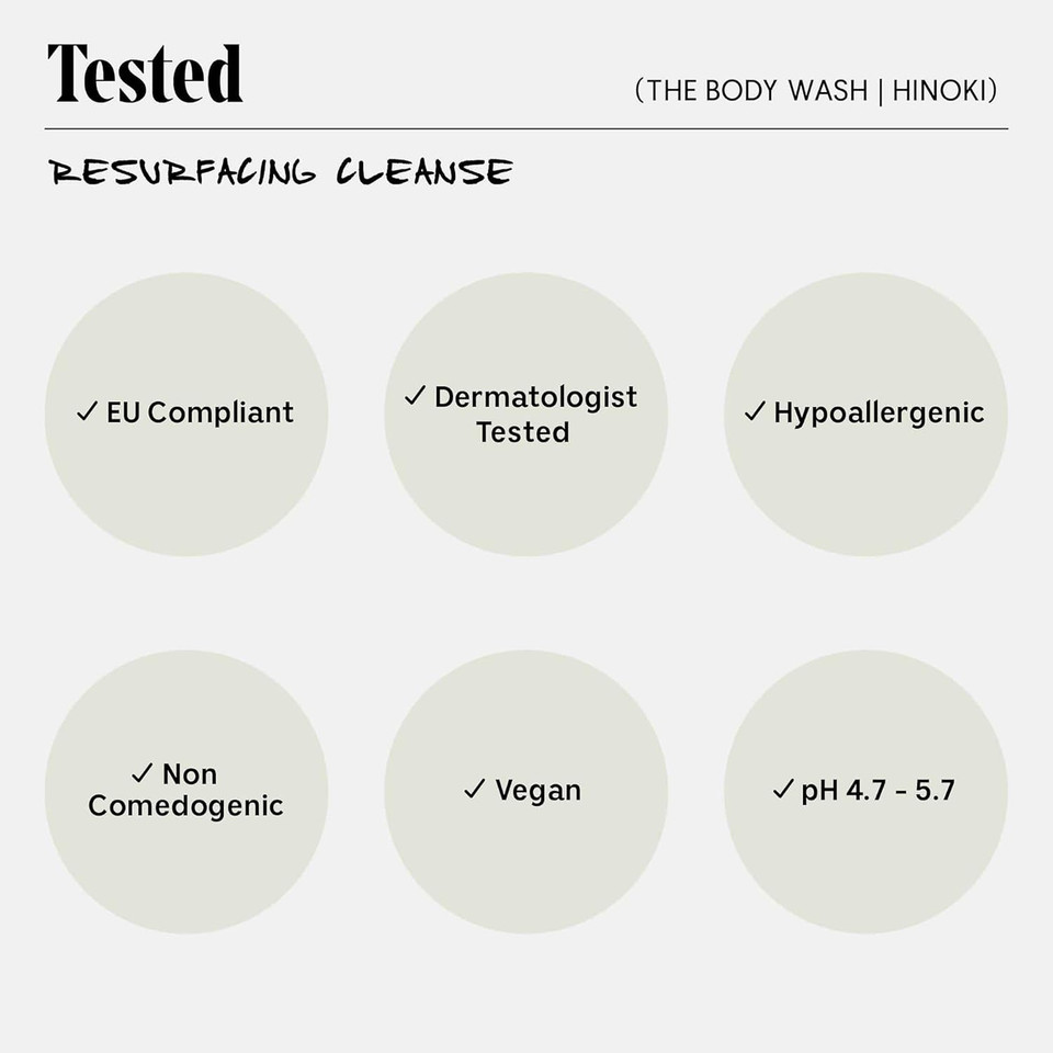 Nã£Â©Cessaire The Body Wash Hinoki - Natural Body Wash For Women & Men, Softening Shower Gel With Gentle Exfoliating Acids Aha/Bha/Pha. Gel Cleanse, 8.4 Fl Oz