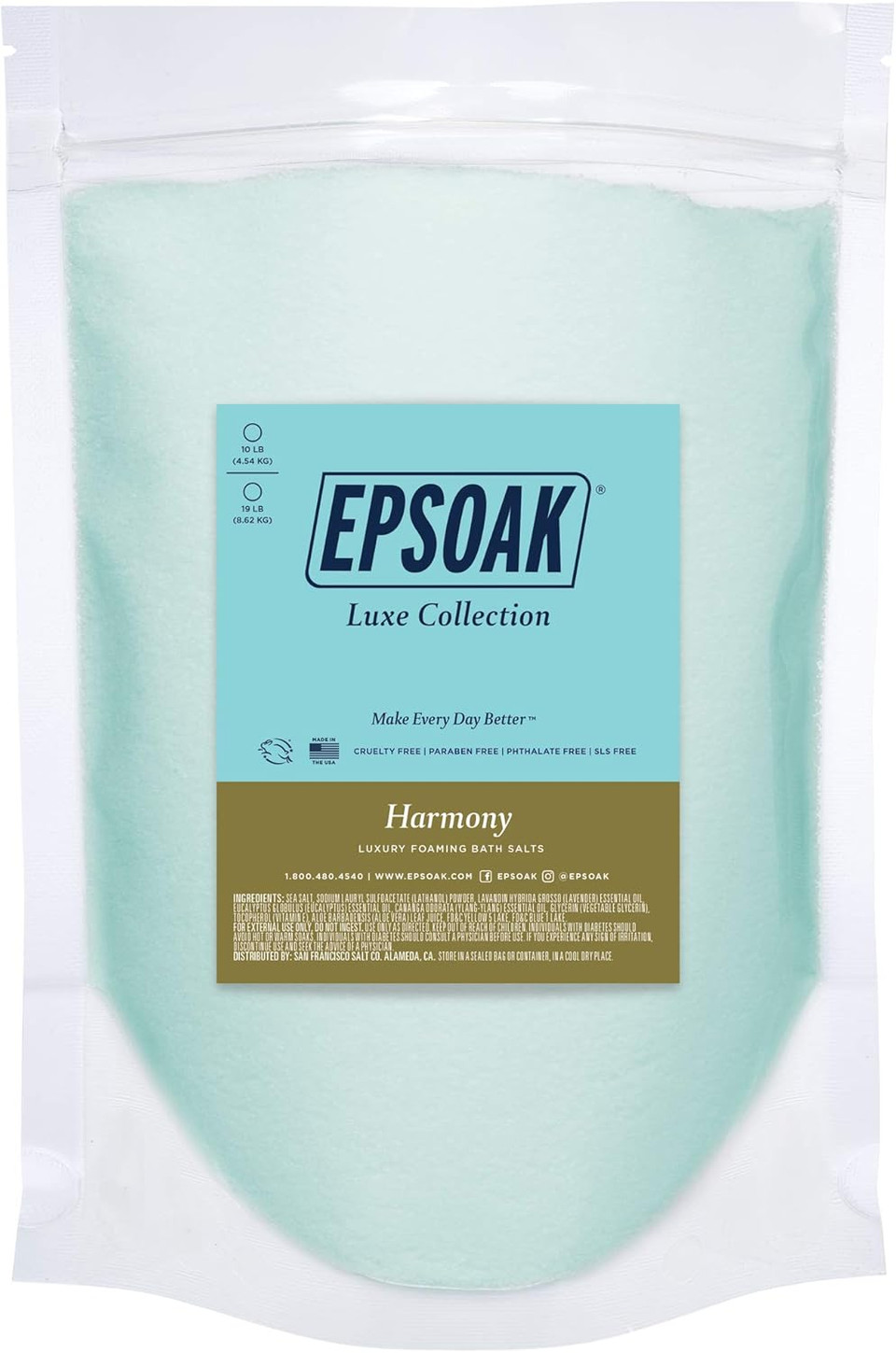Harmony Foaming Bath Salts - 19 Lb. Bulk Bag By San Francisco Salt Company