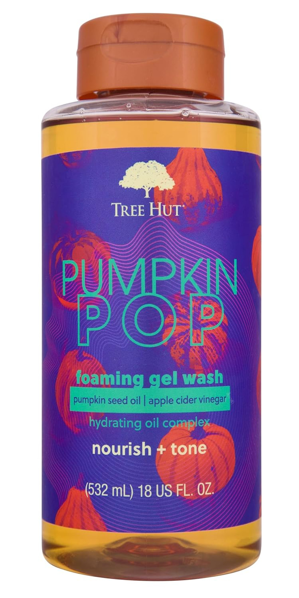 Tree Hut Pumpkin Pop Hydrating & Toning Foaming Gel Wash, 18 Oz
