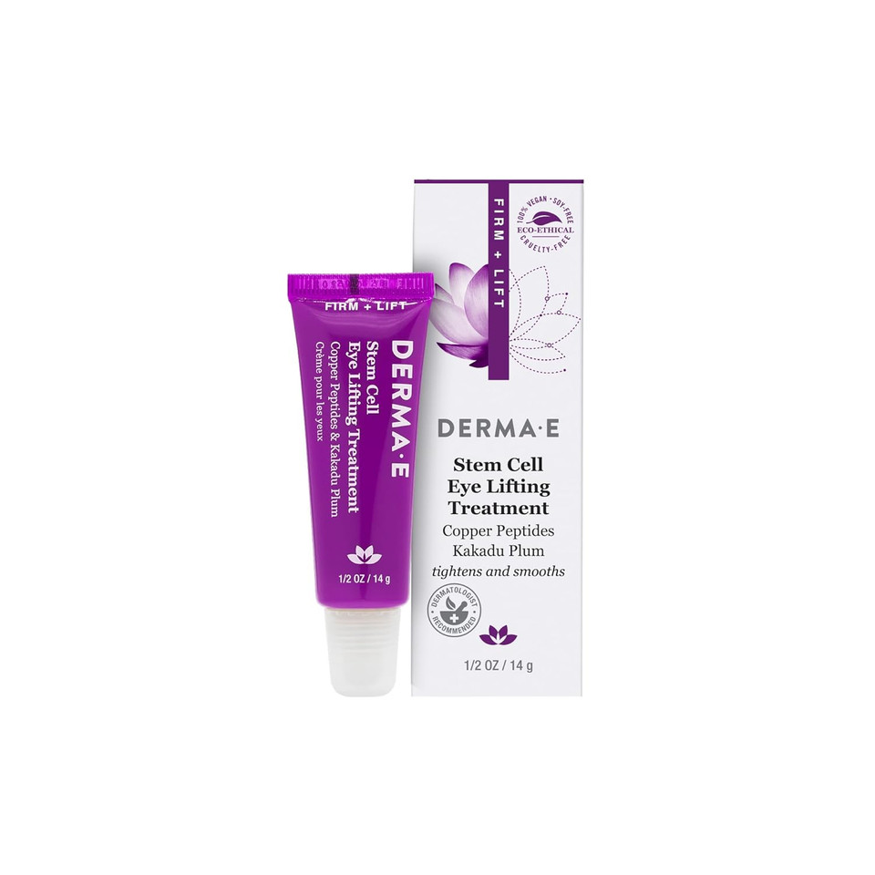 Derma E Stem Cell Lifting Eye Treatment  Multi Action Firming And Tightening Under Eye And Upper Eyelid Cream - Hydrating And Revitalizing Moisturizer, 0.5Oz