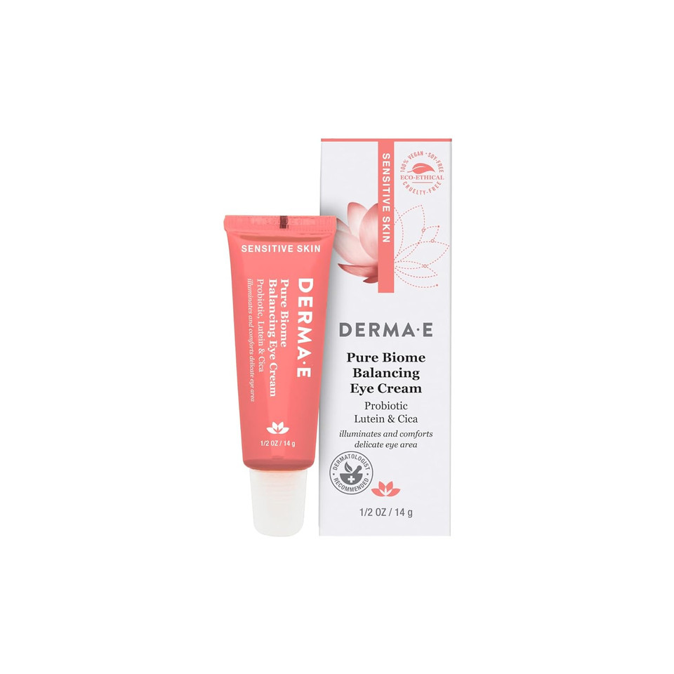 Derma E Pure Biome Balancing Eye Cream, 0.5 Oz