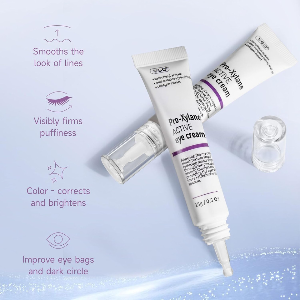 Vgo Eye Cream, Eye Repair Cream Under Eye Cream For Dark Circles & Puffiness, Moisturizing Eye Cream With Pro-Xylane And 6D Hyaluronic Acid, 15G/0.5Oz